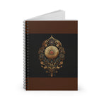Elegant Floral Spiral Notebook - Black