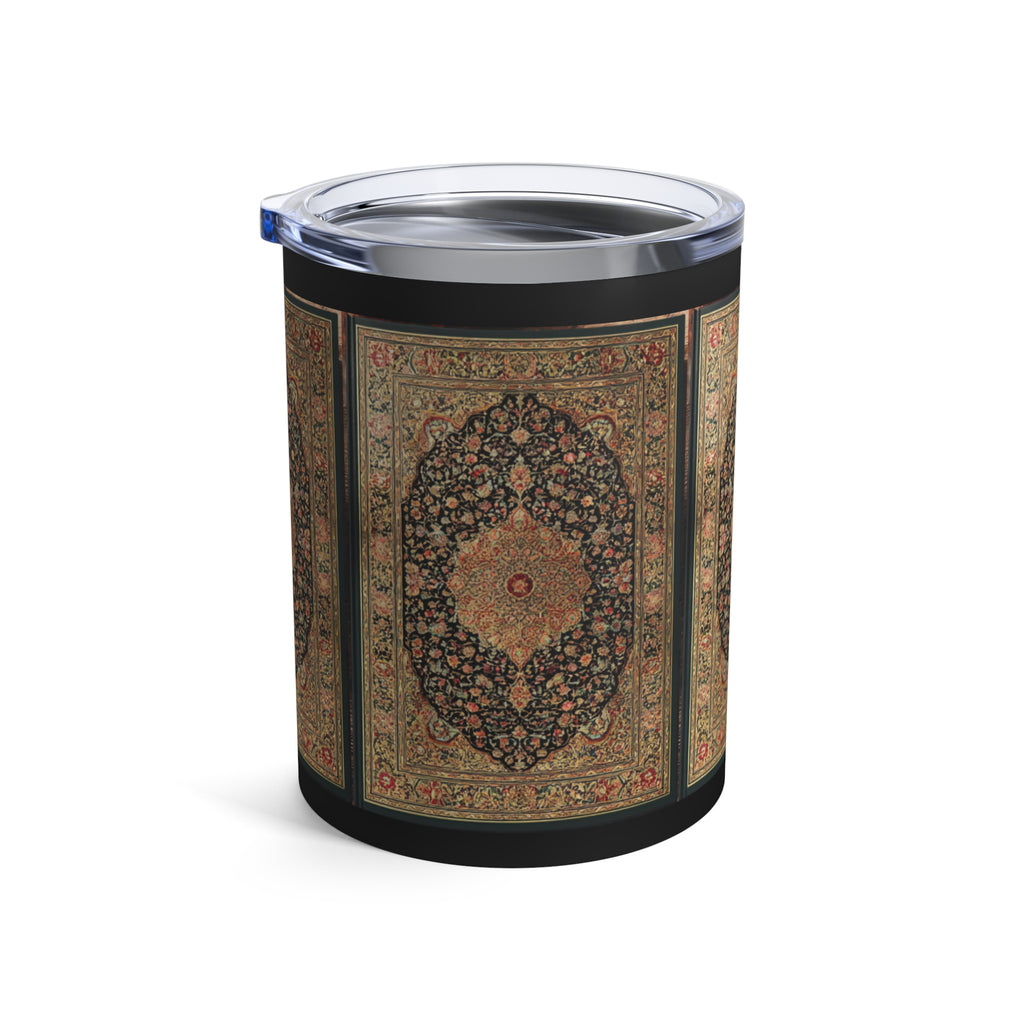 Ornate Floral Tumbler, 10oz, Brown